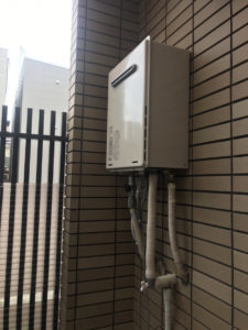 大阪市生野区林寺にて給湯器、ビルトインコンロの交換
